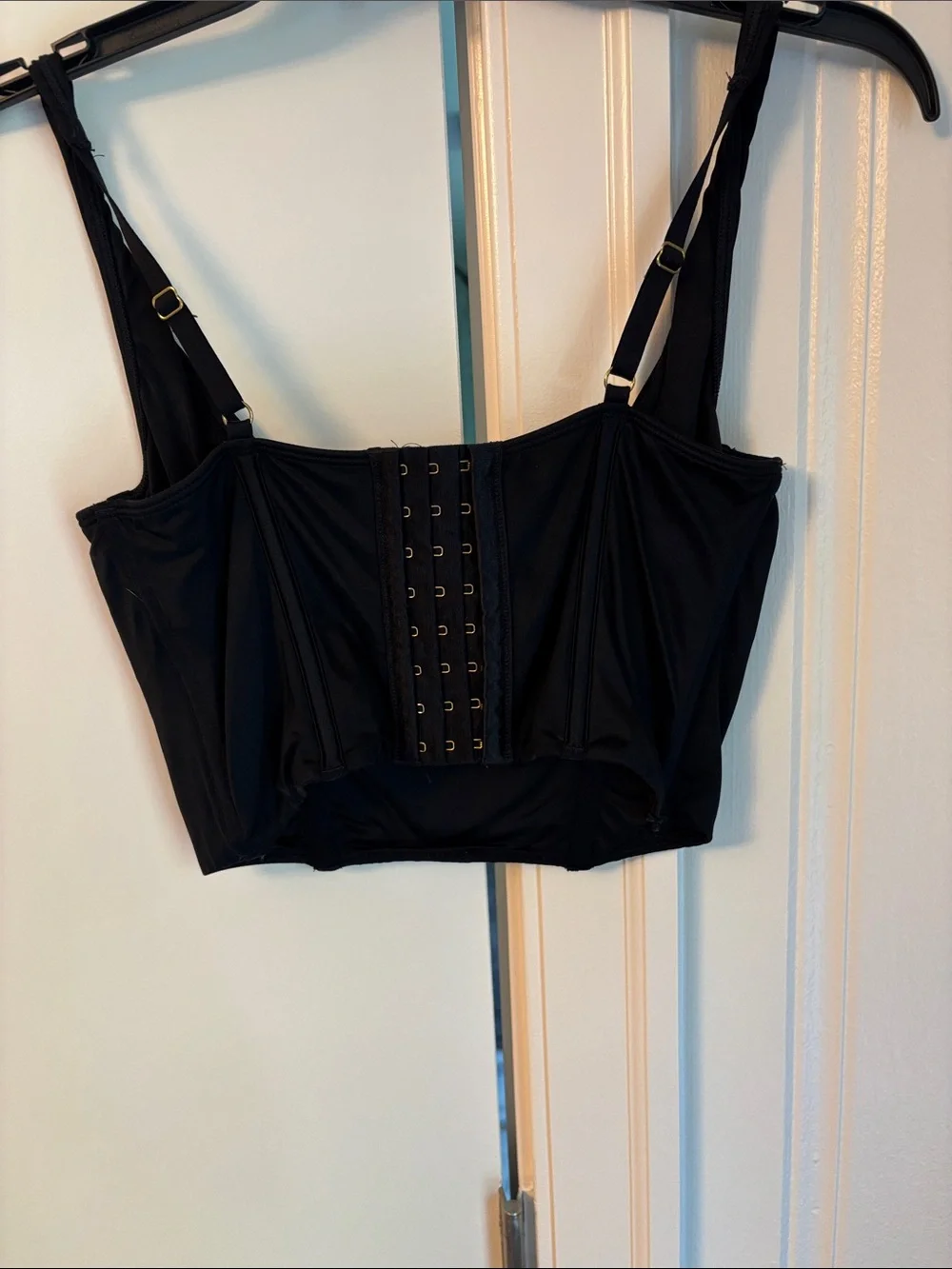 Abercrombie & Fitch Black Longline Bustier Top